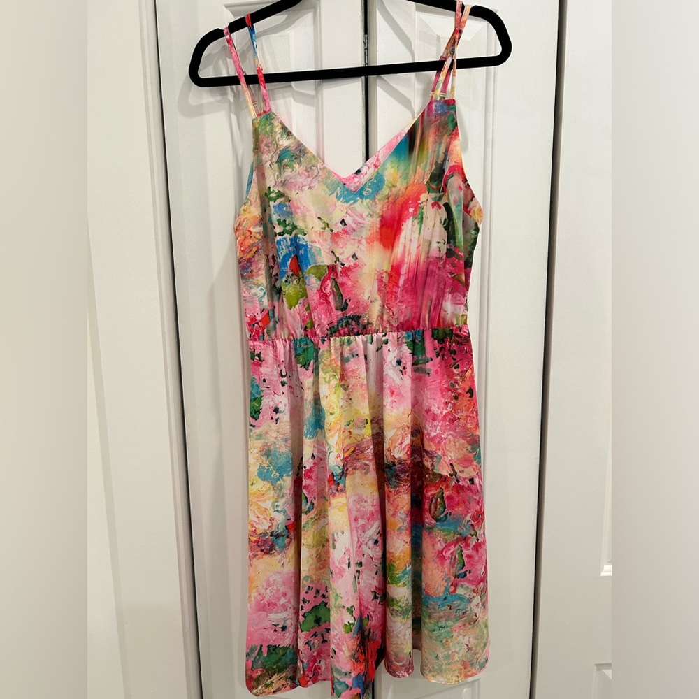 Beautiful Multicolor Spaghetti Strap Mini Dress - image 1